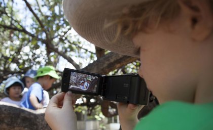 Budding film-makers and actors at the St Lucia Campus Kindergarten.